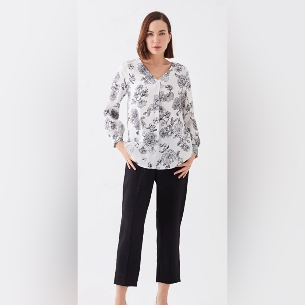 KENAR Oversized Floral Blouse